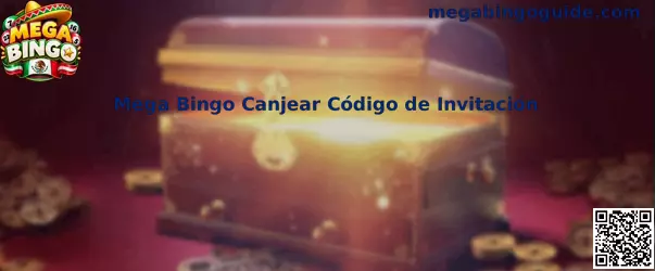 Guía visual para canjear un código de invitación de Mega Bingo