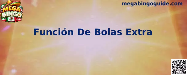 Vista ilustrativa de Mega Bingo con una opción de bolas extra y una alerta asociada a un patrón potencial